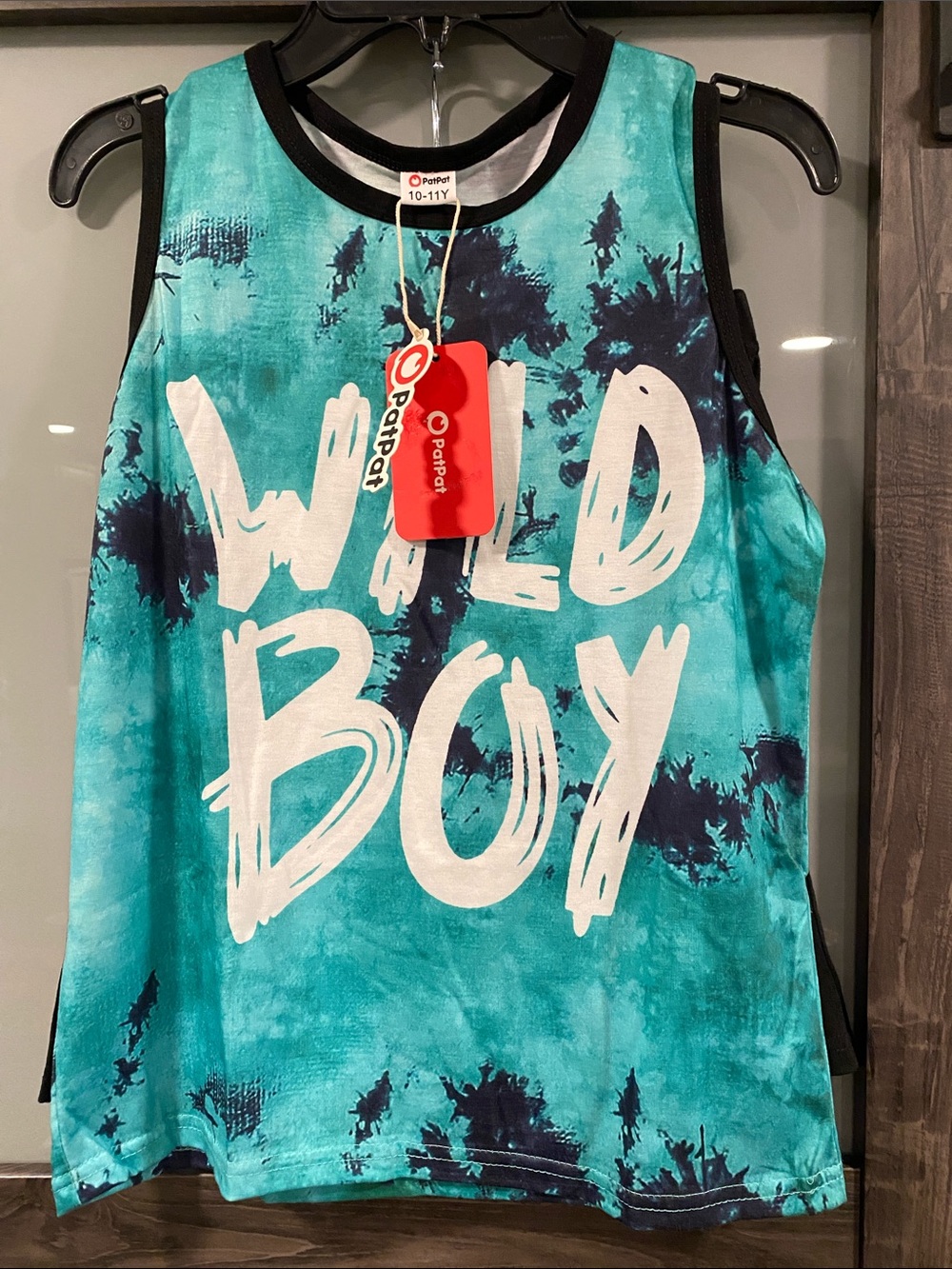 Target Teal & Navy Tie-Dye "Wild Boy" Tank Top